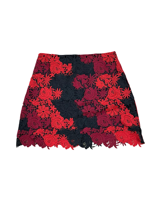 Skirt Mini & Short By Express In Black & Red, Size:M
