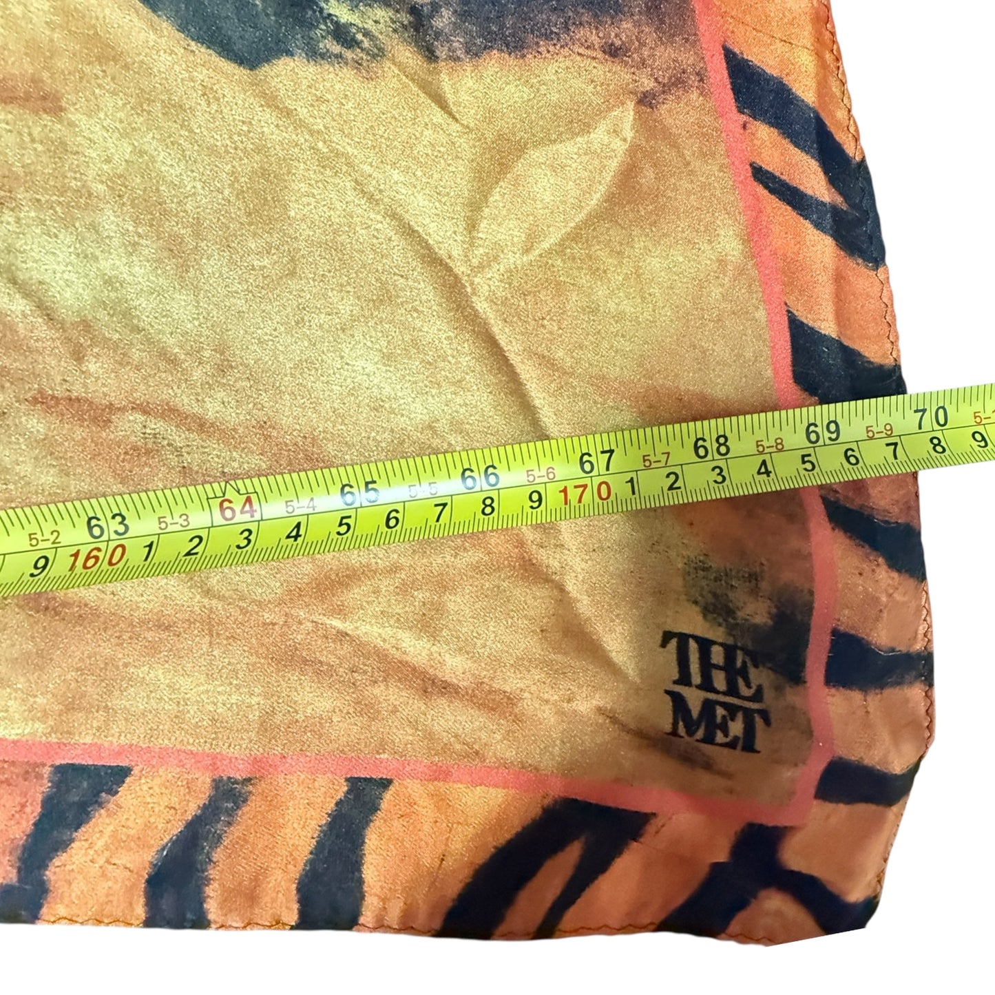 Delacroix “Young Lion Playing With Its Mother”Oversized Oblong Printed Silk Scarf By The Metropolitan Museum of Art , Size: 0