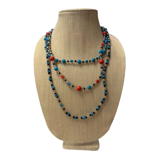 Necklace Layered In Blue