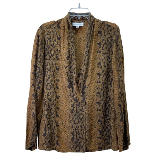 Top Ls By Saks Fifth Avenue In Snakeskin Print, Size:L