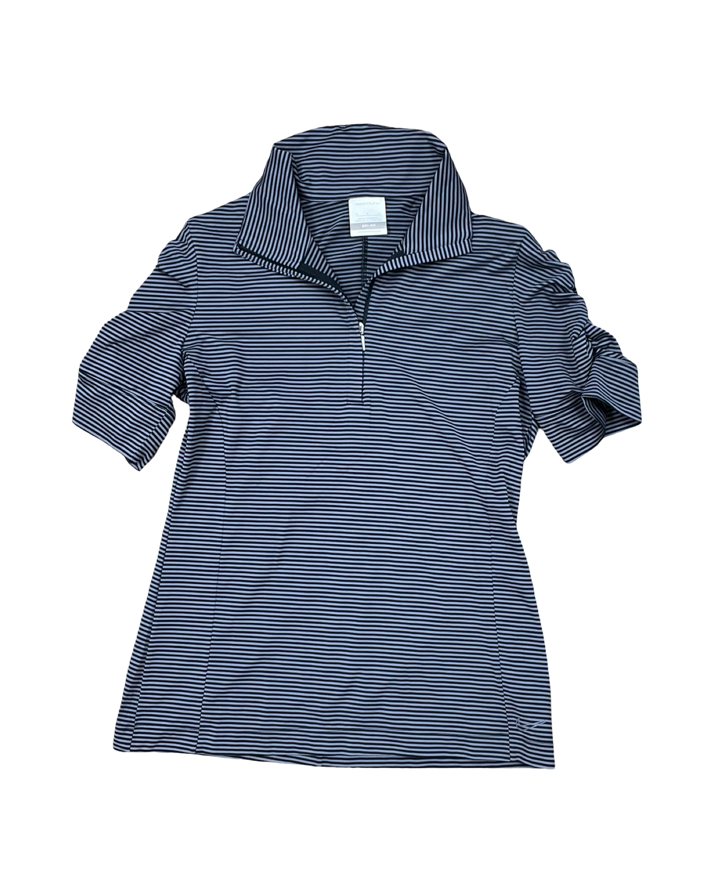 Athletic Top Ss By Nike In Black & Grey, Size:M