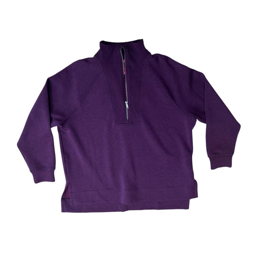 Athletic Sweatshirt Crewneck By Spanx In Purple, Size:1X