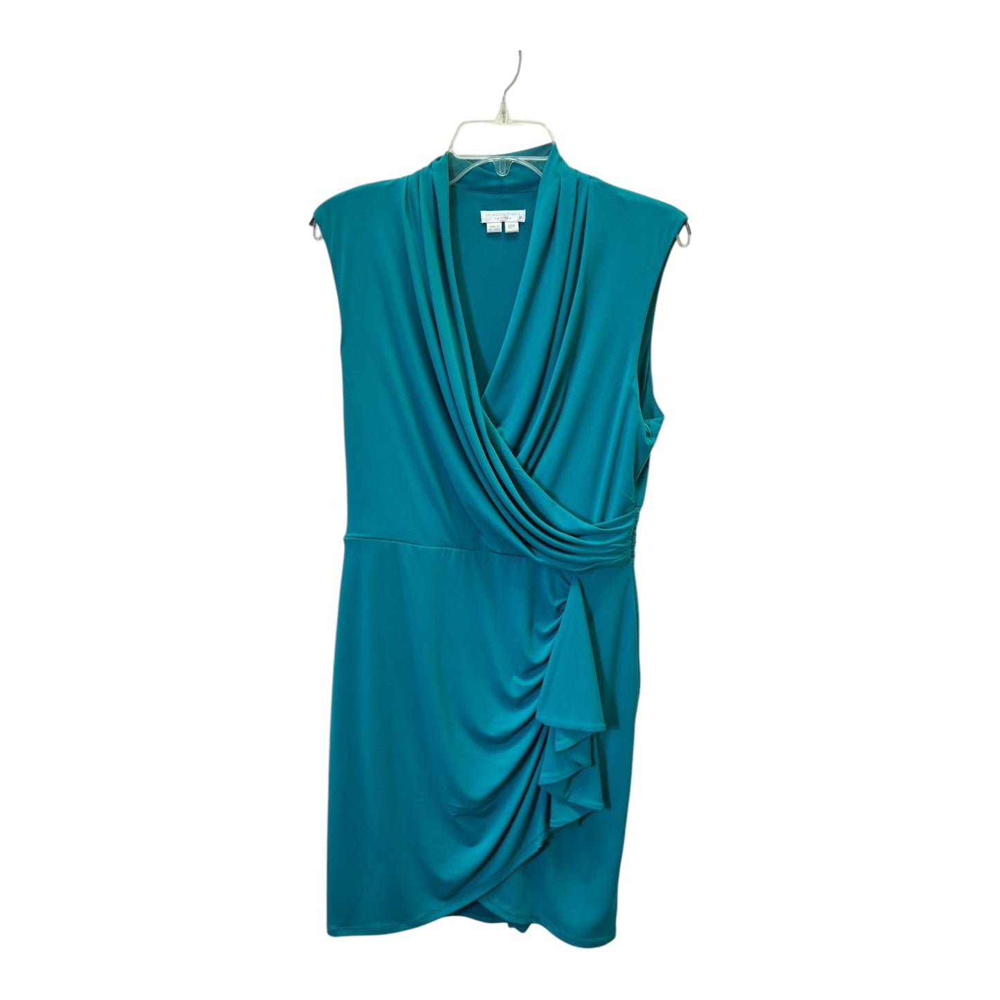 Dress Casual Midi By London Times In Green, Size:12P