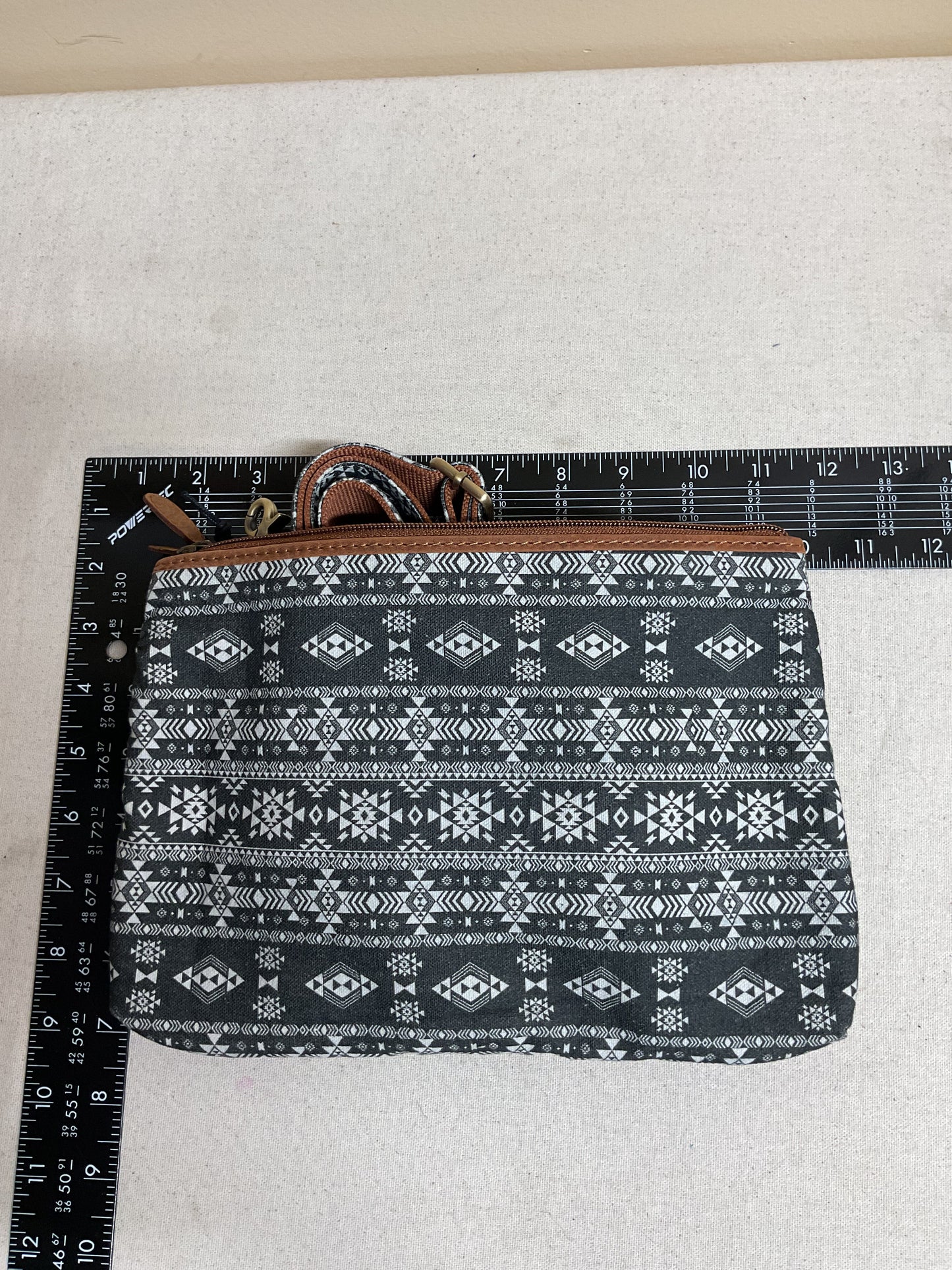 Crossbody By Myra In Black & White, Size:Medium