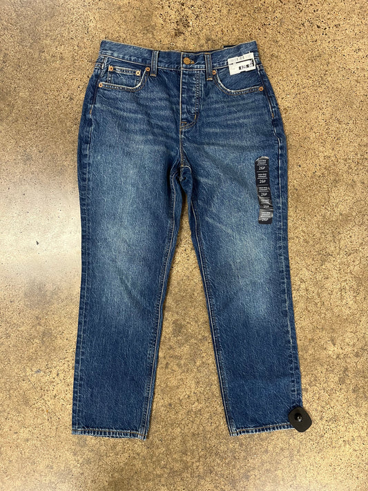 Jeans Straight By J. Crew In Blue Denim, Size:2P
