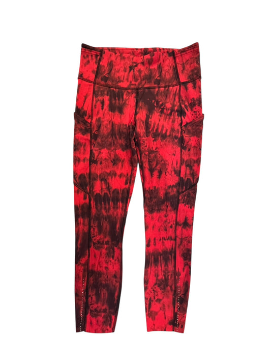 Athletic Leggings By Lululemon In Red, Size:M