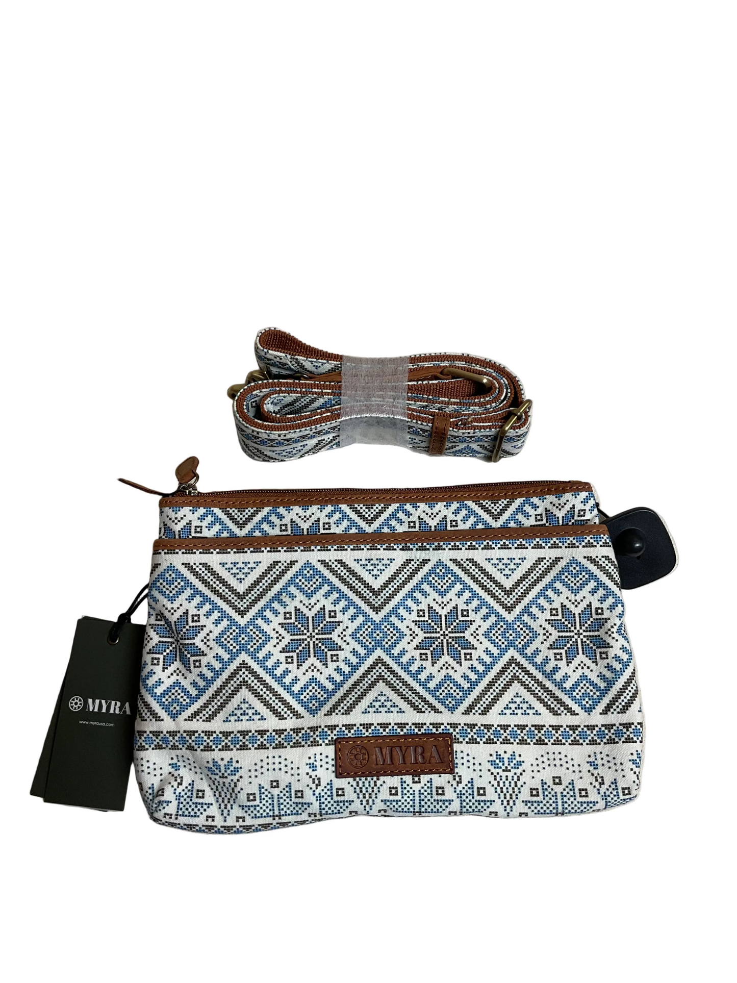 Crossbody By Myra In Snow Print, Size:Large