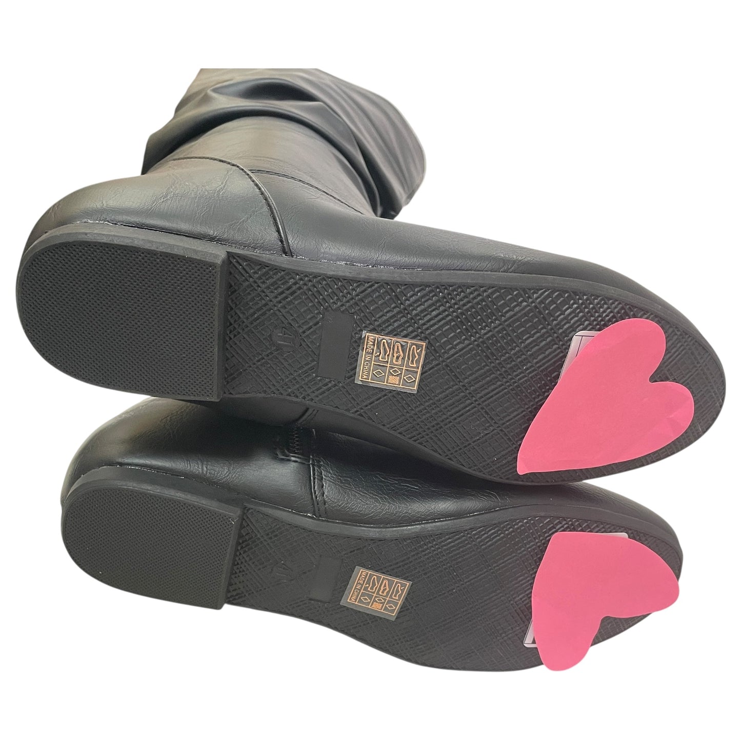 Boots Knee Flats By Cme In Black, Size:10