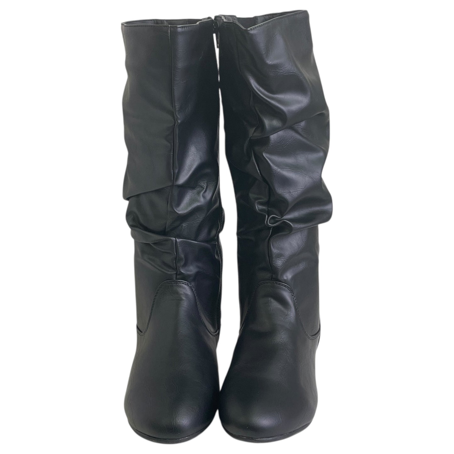 Boots Knee Flats By Cme In Black, Size:10