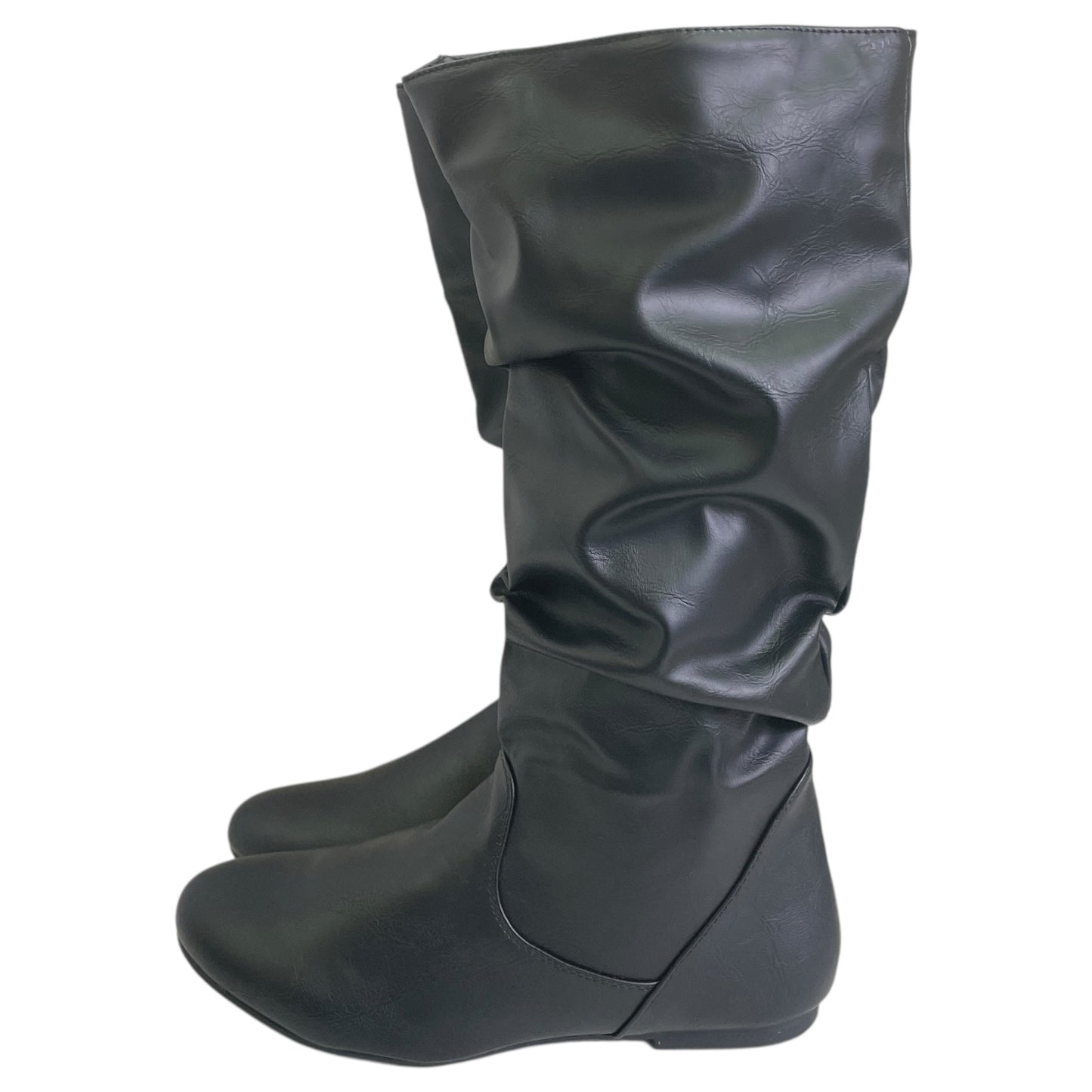 Boots Knee Flats By Cme In Black, Size:10