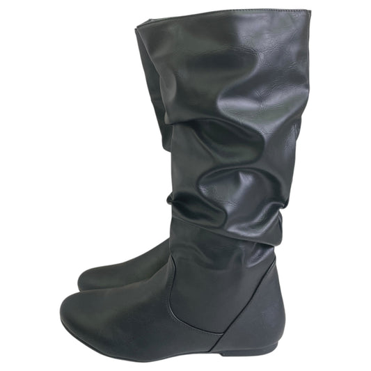 Boots Knee Flats By Cme In Black, Size:10