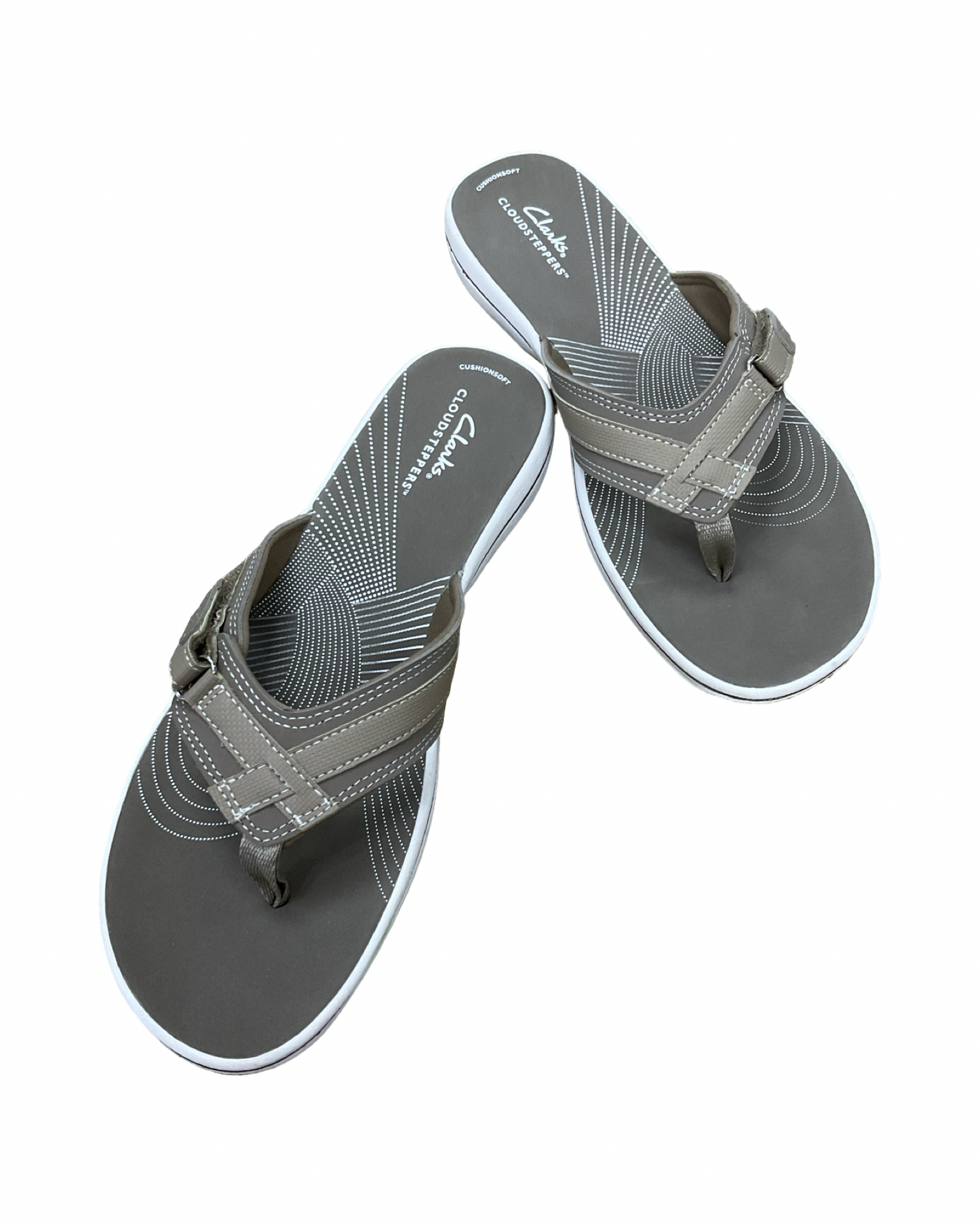 Sandals Flats By Clarks In Tan, Size:10