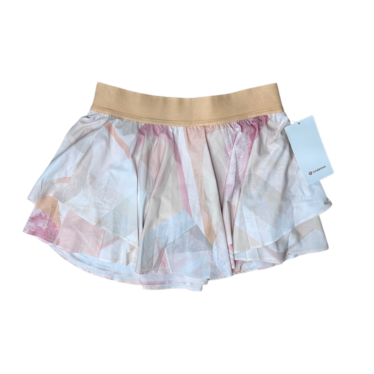 Athletic Skort By Lululemon In Orange & Pink, Size:L