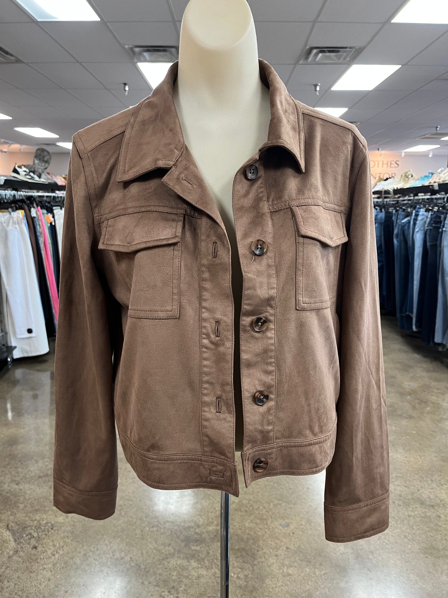 Jacket Shirt By Evereve In Brown, Size:Xs