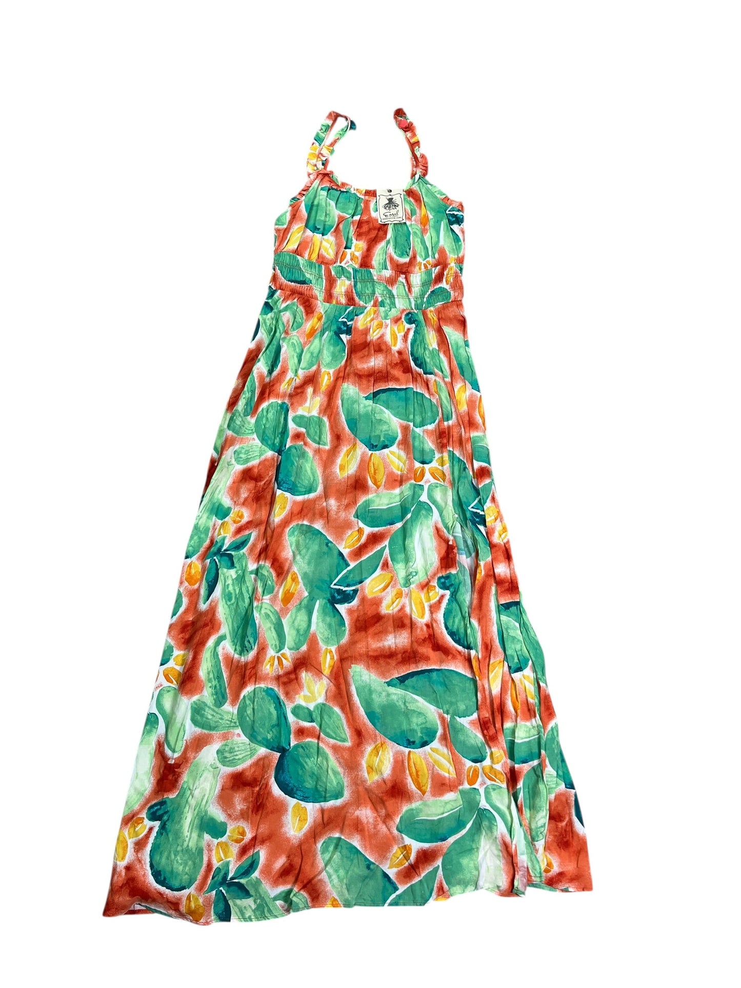Dress Casual Maxi By Easel In Green & Orange, Size:M