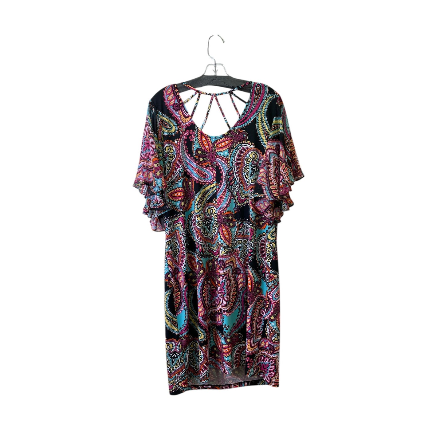 Dress Casual Short By Msk In Paisley Print, Size:1X