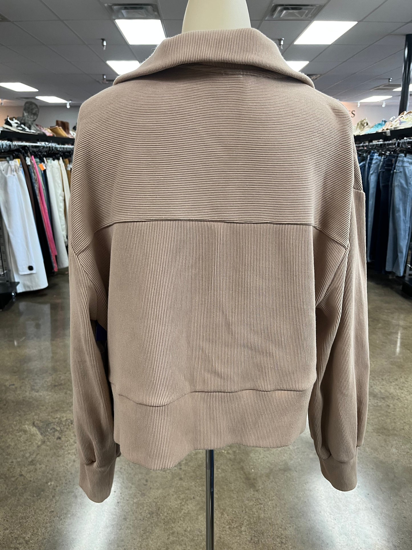 Athletic Jacket By Varley In Brown, Size:M