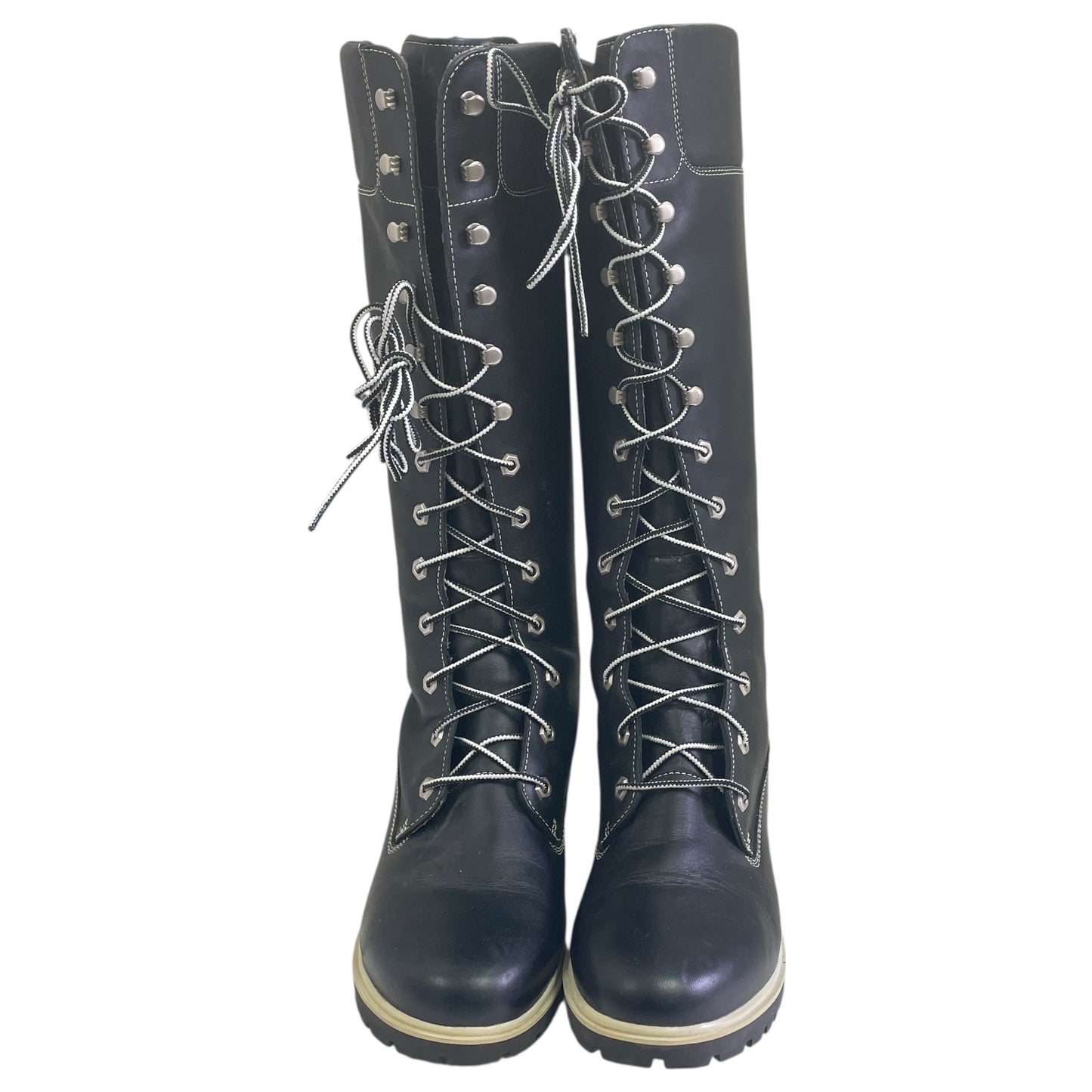 Boots Leather By Timberland In Black, Size:8