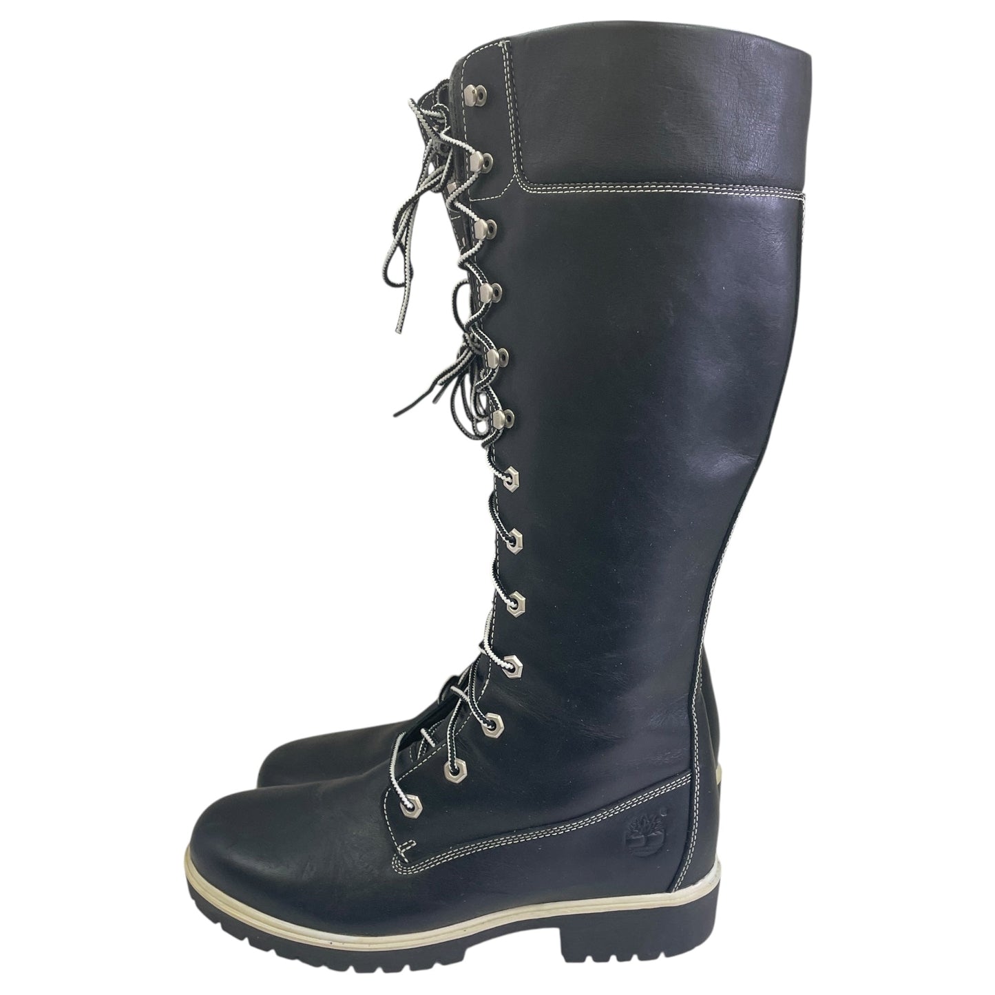 Boots Leather By Timberland In Black, Size:8