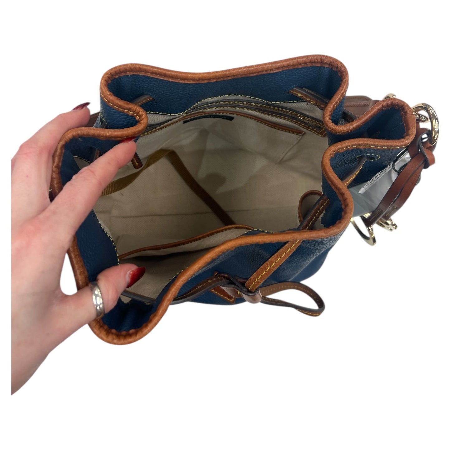 Handbag Designer By Dooney And Bourke In Blue, Size:Large