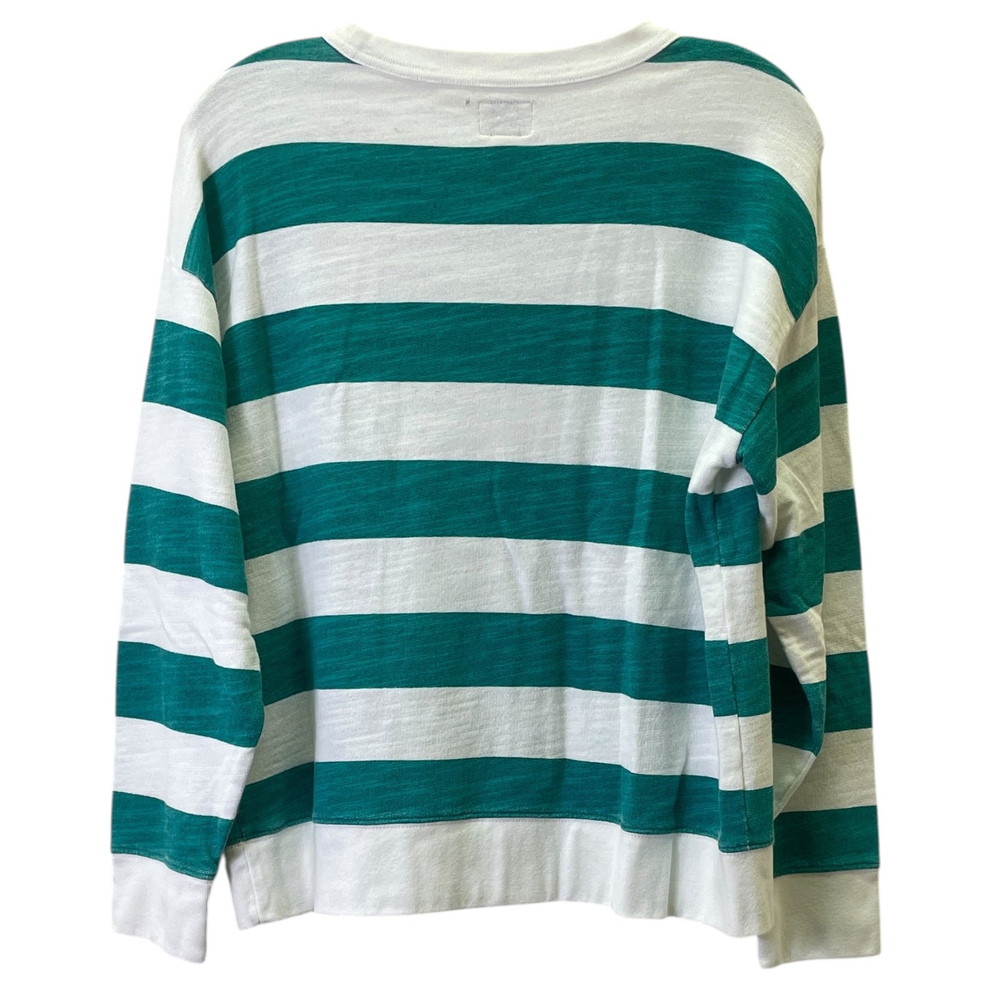 Top Ls By J. Crew In Green & White, Size:S