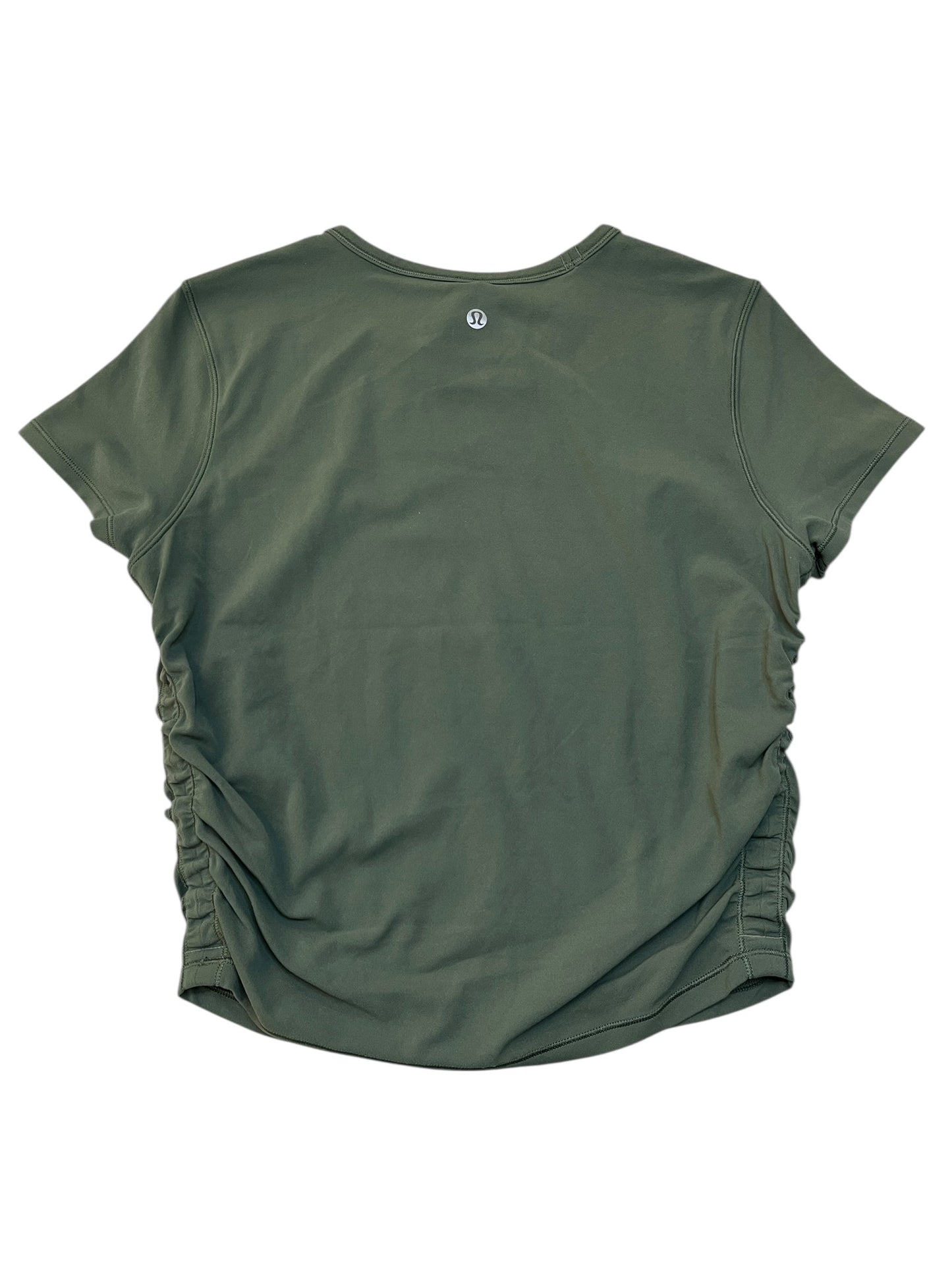Athletic Top Ss By Lululemon In Green, Size:S