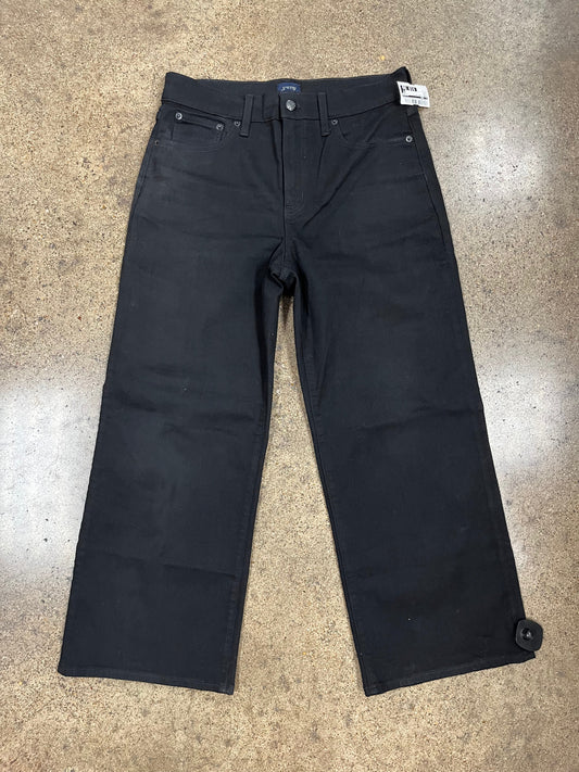 Jeans Wide Leg By J. Crew In Black, Size:8