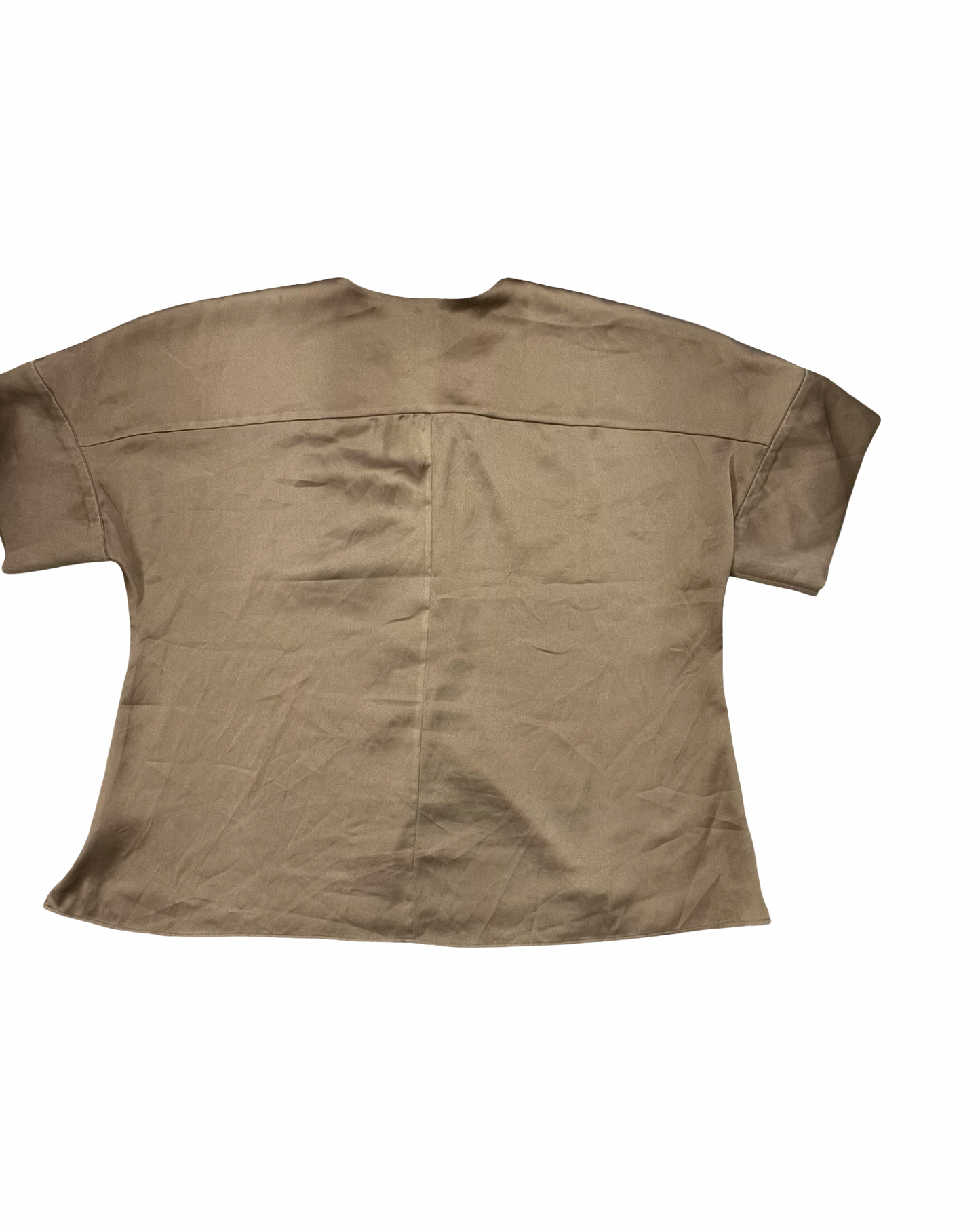 Blouse Ss By Worthington In Blue & Cream, Size:L