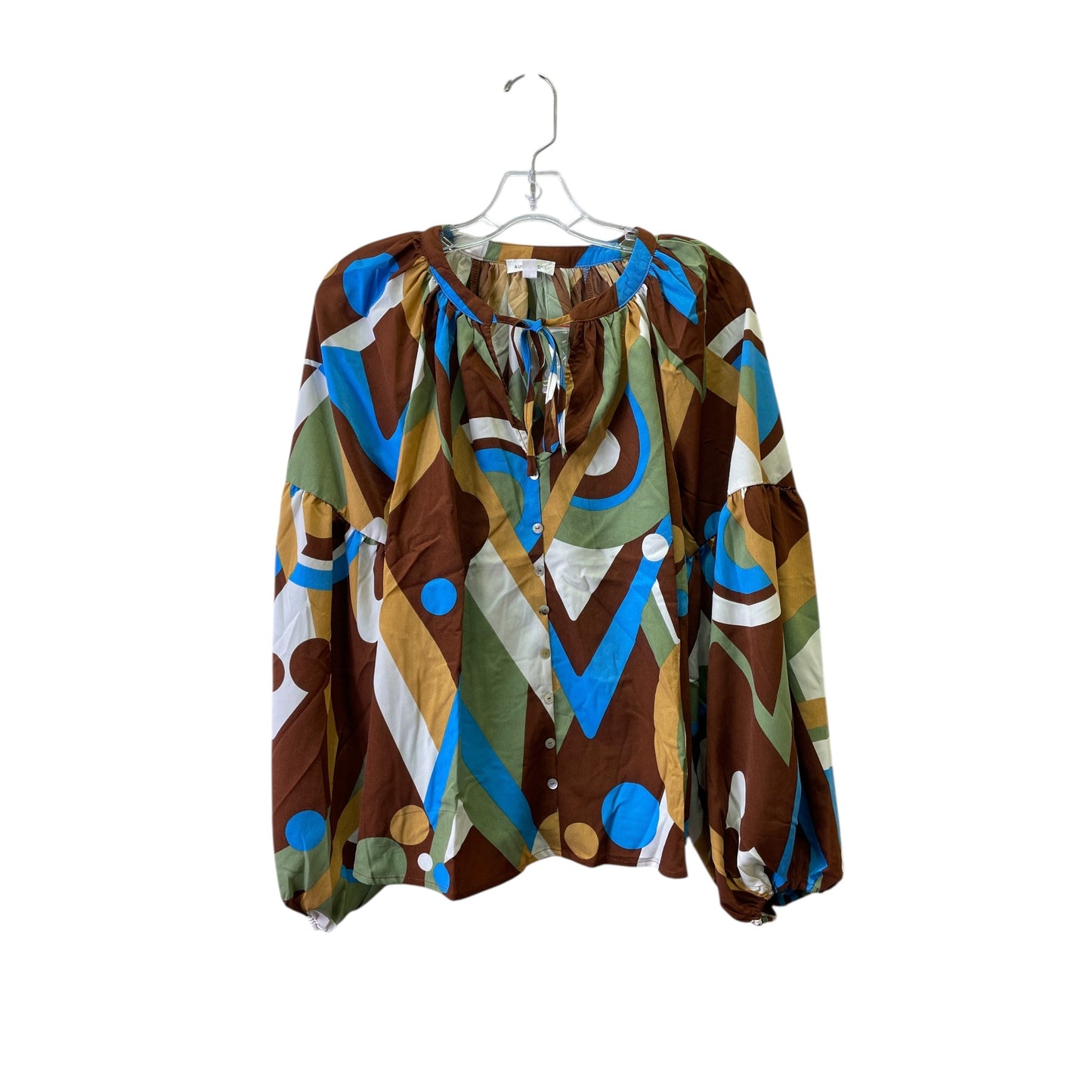 Top Ls By August Sky In Brown & Green, Size:M