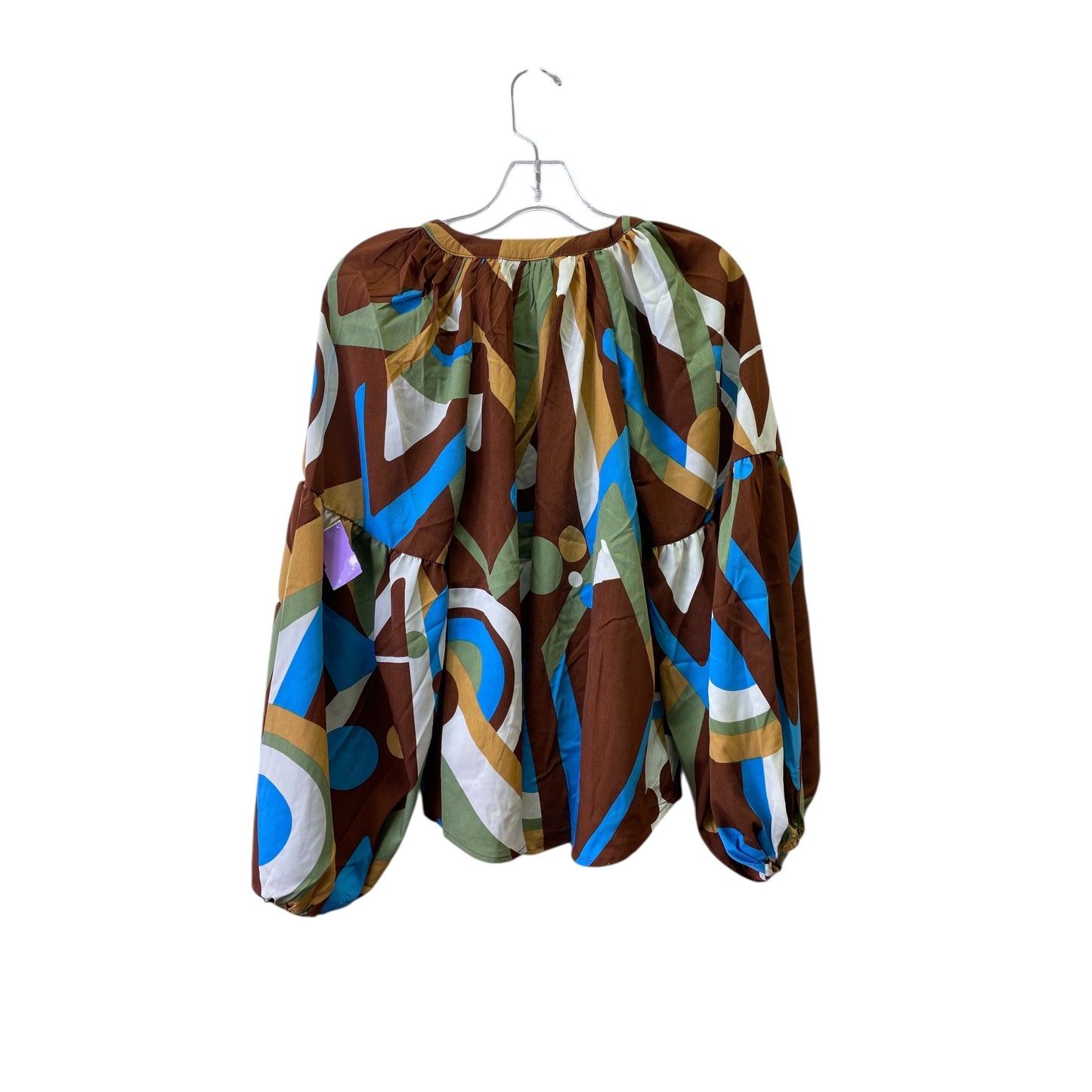 Top Ls By August Sky In Brown & Green, Size:M