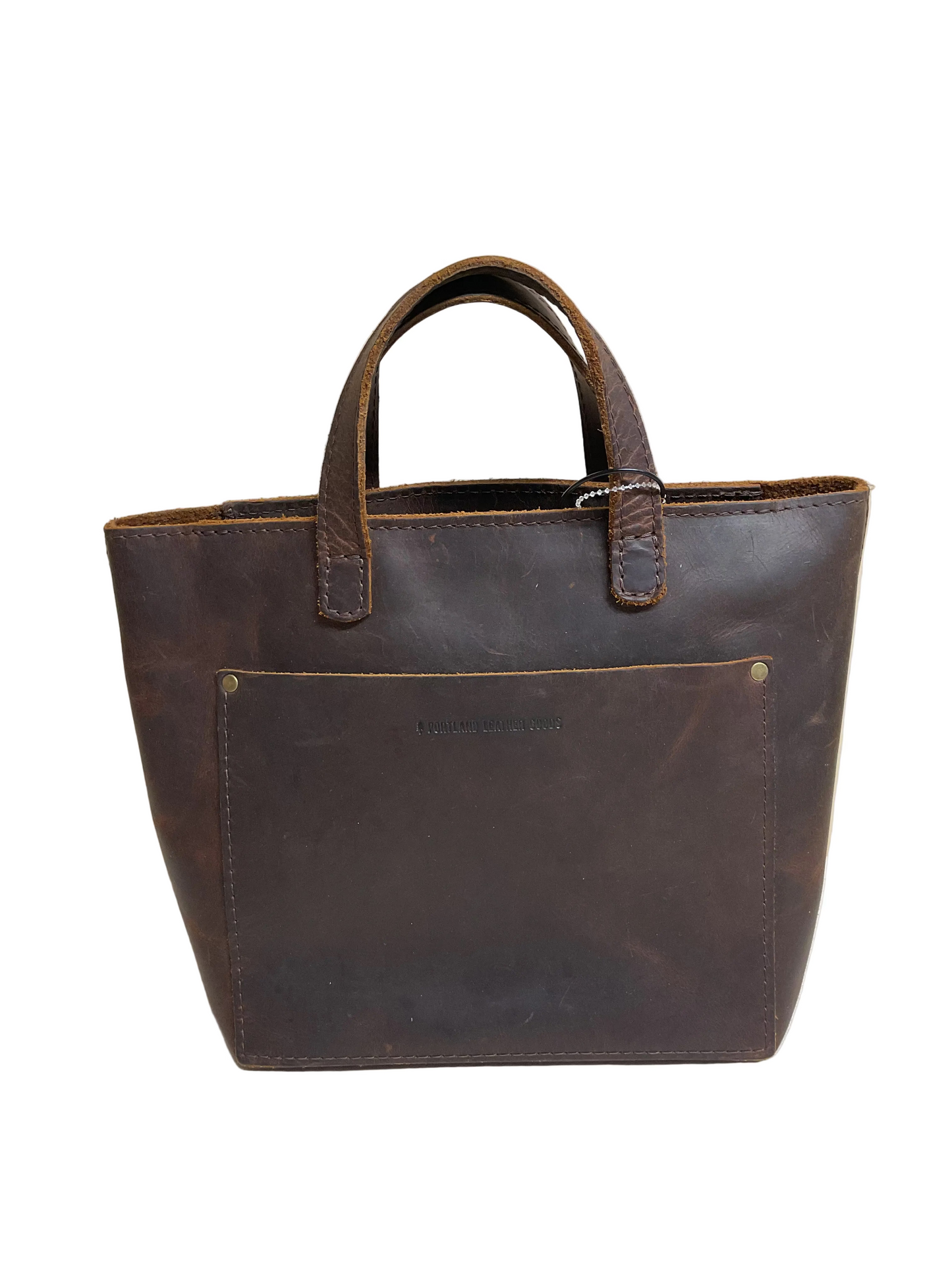 Handbag Leather By Portland Leather In Brown, Size:Medium