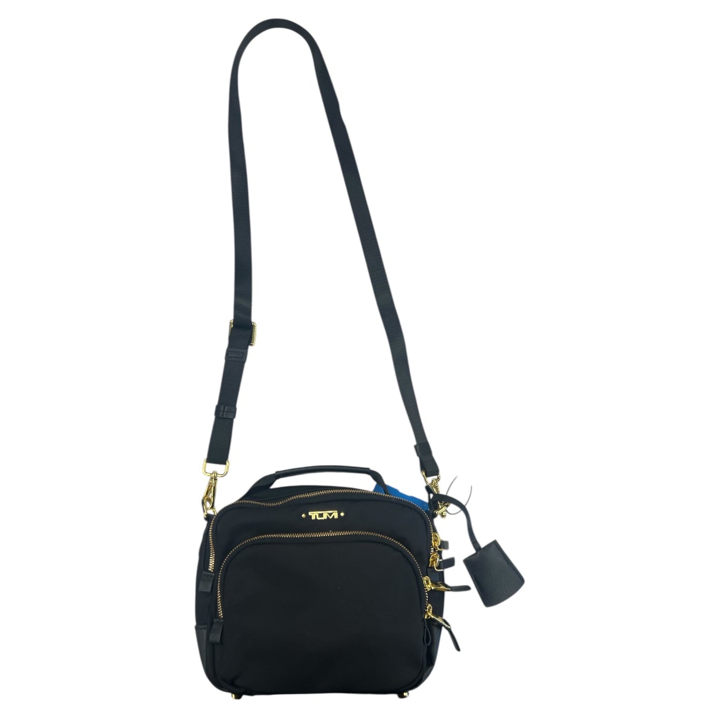 Crossbody Designer By Tumi In Black, Size:Medium