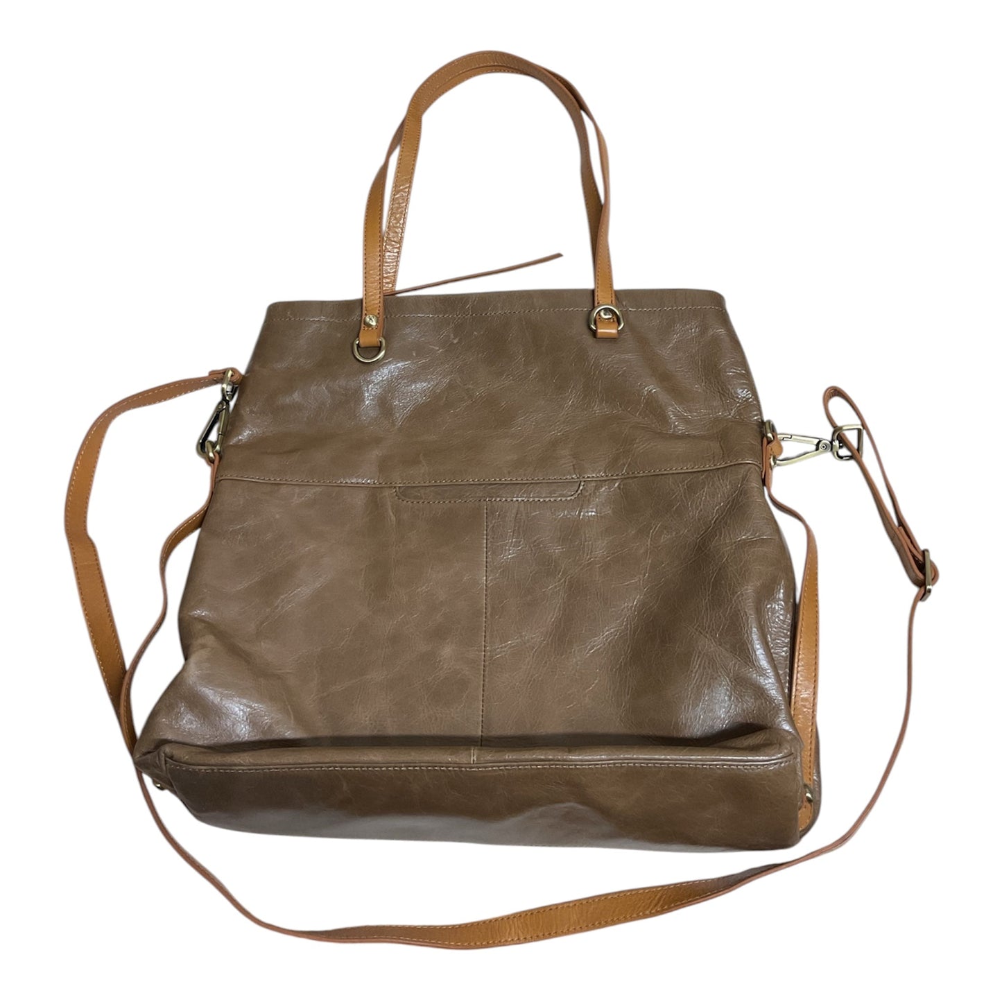 Handbag Leather By Hobo Intl In Brown & Tan, Size:Large
