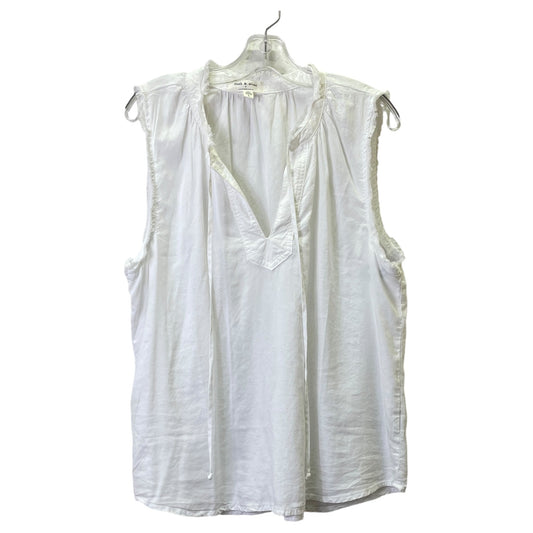 Top Sleeveless By Cloth & Stone In White, Size:L