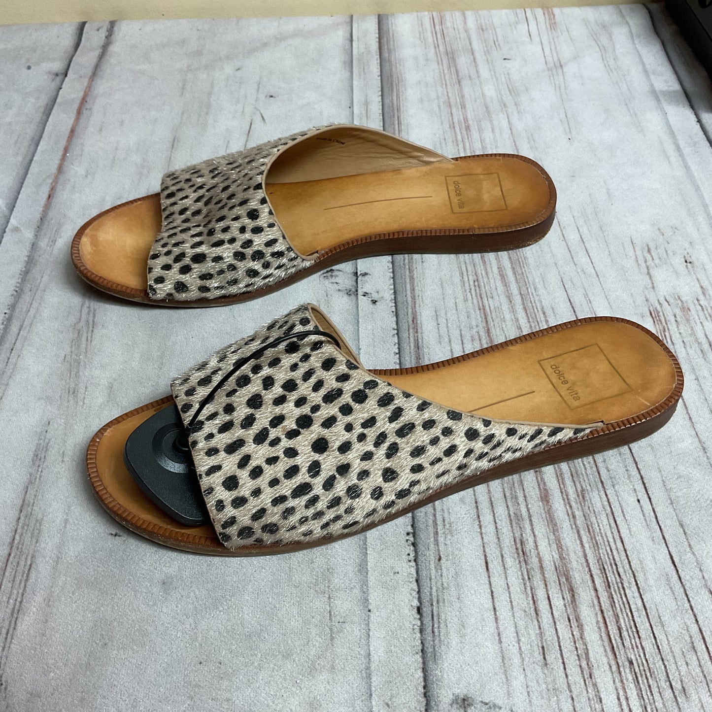 Sandals Flats By Dolce Vita In Animal Print, Size:8.5