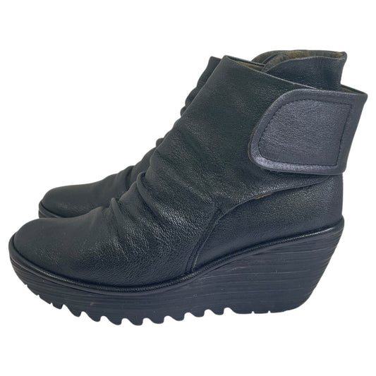 Boots Ankle Heels By Fly London In Black, Size:9