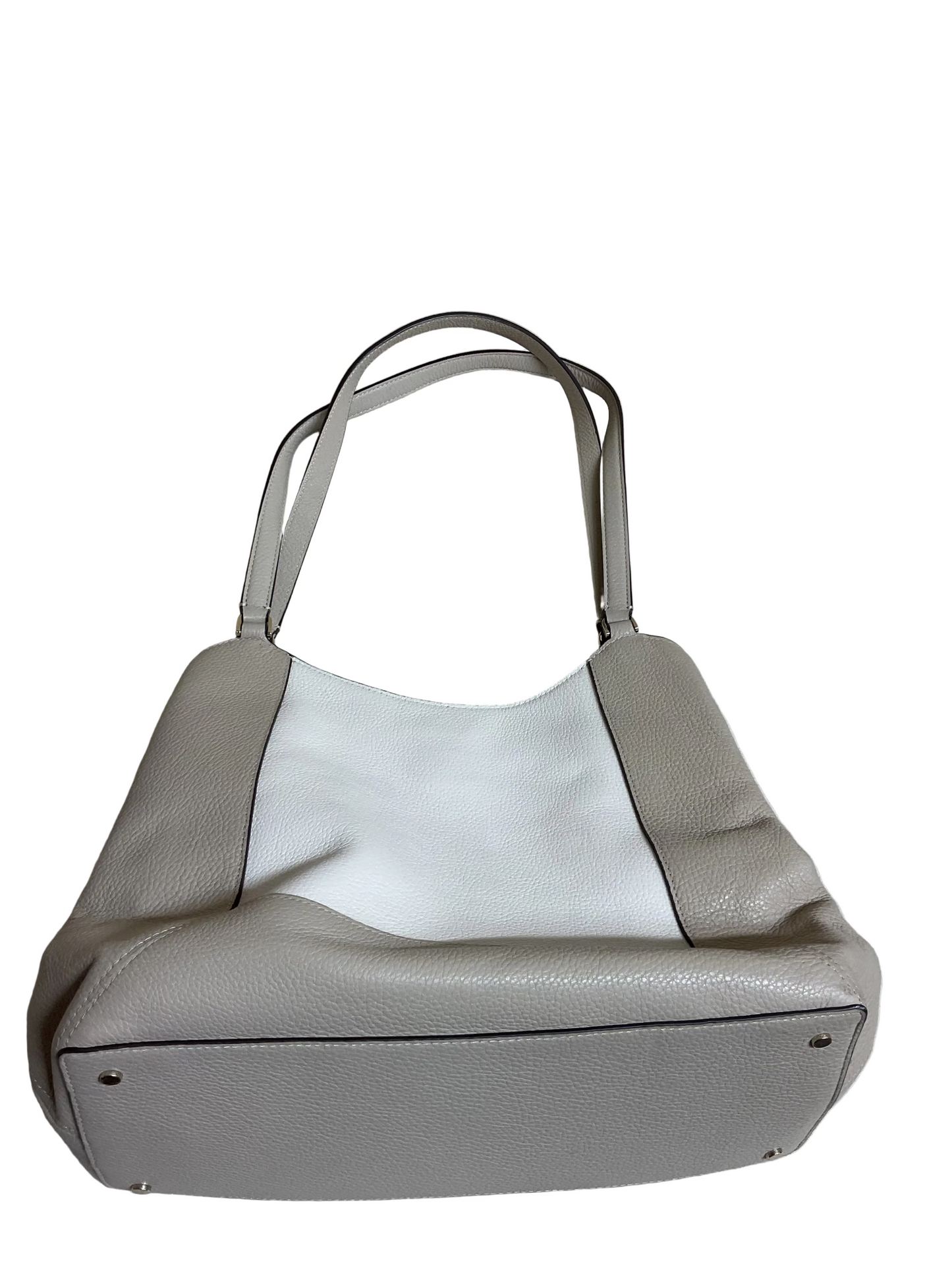 Handbag Designer By Kate Spade In Cream & Tan, Size:Medium