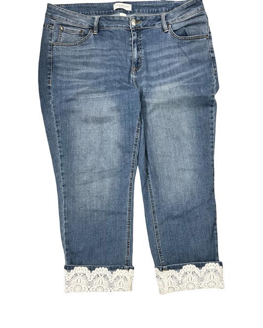Jeans Straight By Lane Bryant In Blue Denim, Size:20