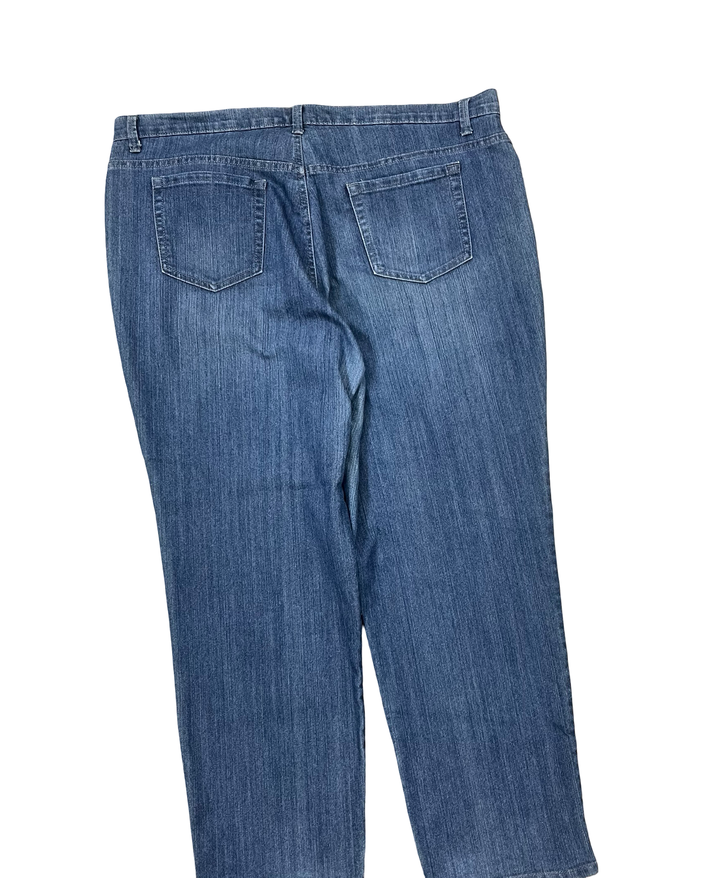 Jeans Straight By Gloria Vanderbilt In Blue Denim, Size:20