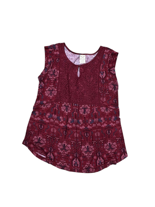 Top Sleeveless By Faded Glory In Red, Size:S