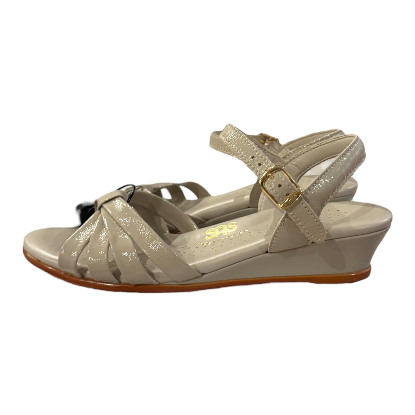 Sandals Heels Wedge By Sas In Cream, Size:7