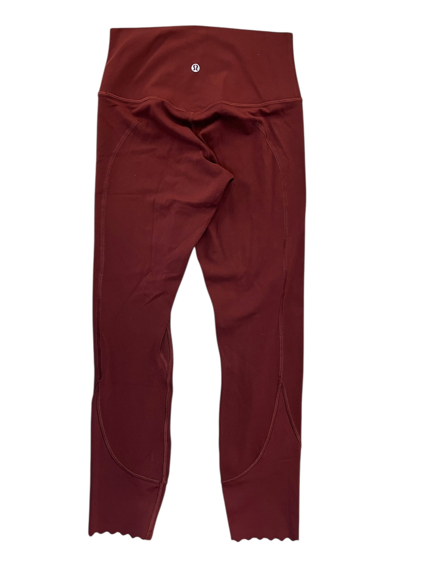 Athletic Leggings Capris By Lululemon In Maroon, Size:S