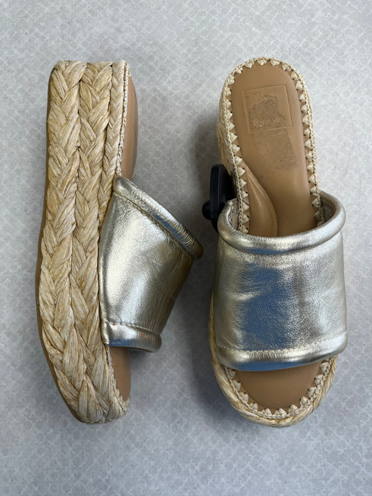 Sandals Heels Block By Dolce Vita In Gold, Size:8