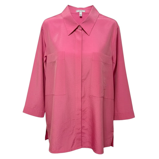 Silk Blend Shirt Designer By Escada Sport In Pink, Size: M (38 EU)