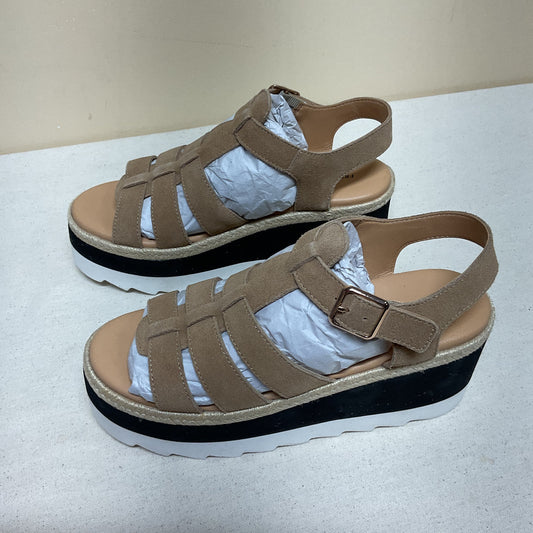 Sandals Heels Platform By Free People In Tan, Size:7