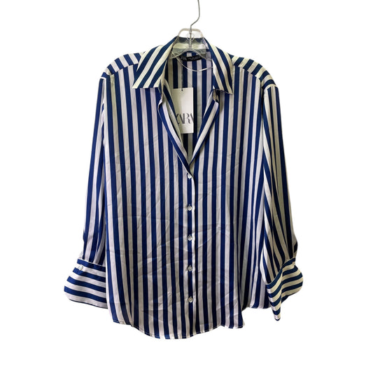 Top Ls By Zara In Blue & White, Size:S