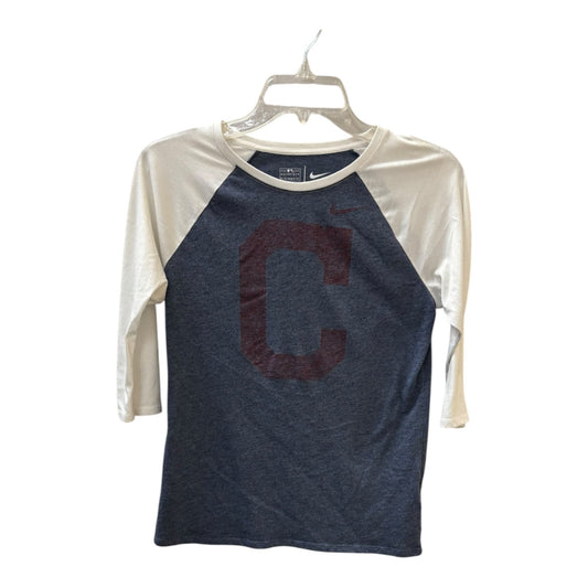 Athletic Top Ls Crewneck By Nike Apparel In Blue & Red & White, Size:S