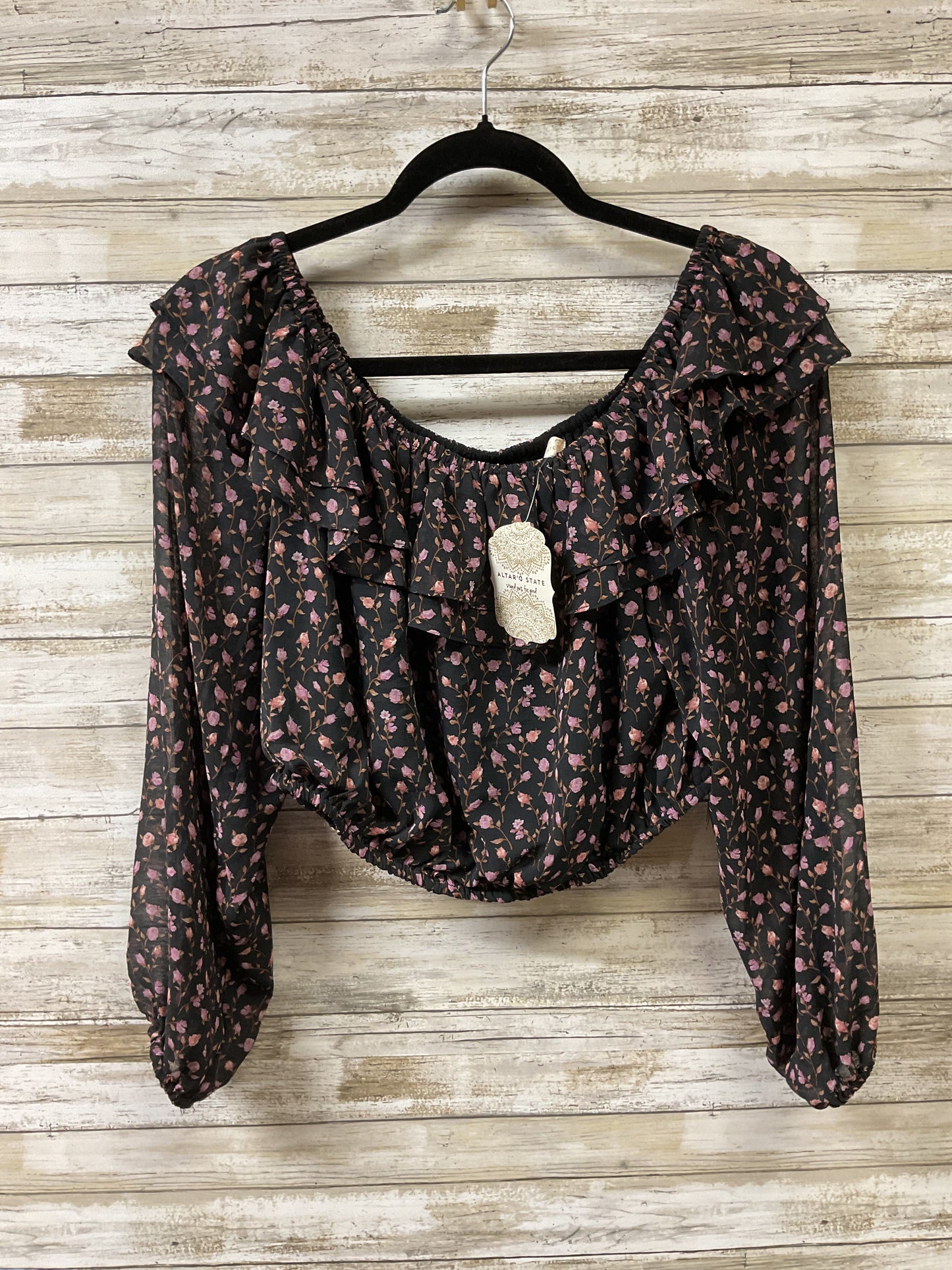 Top Ls By Altard State In Black & Purple, Size:L