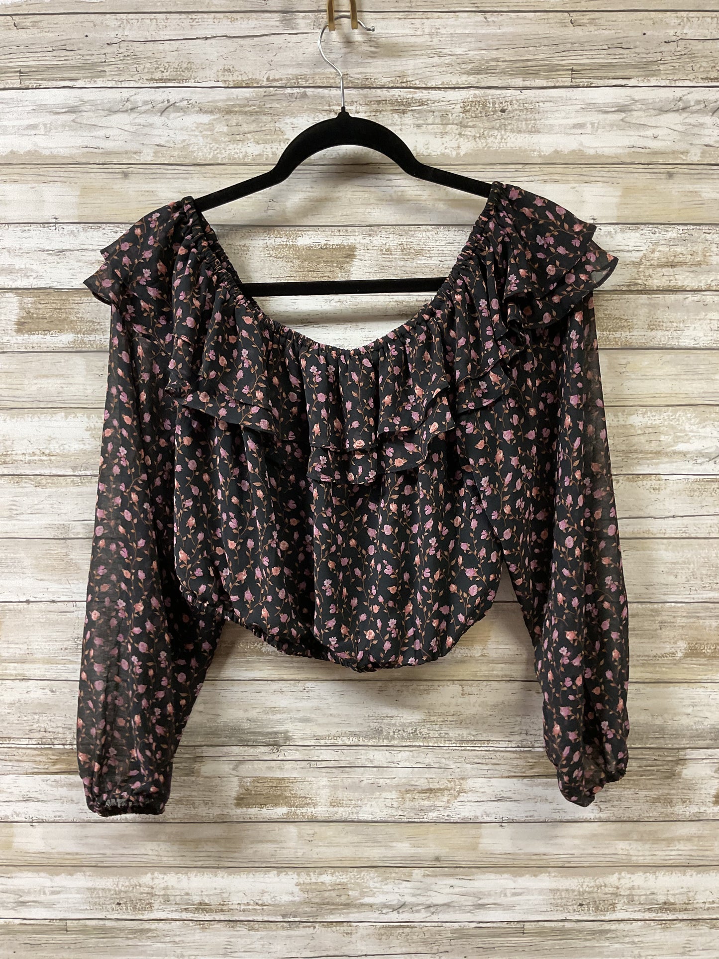 Top Ls By Altard State In Black & Purple, Size:L