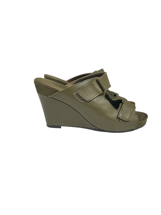 Sandals Heels Wedge By Aerosoles In Green, Size:7